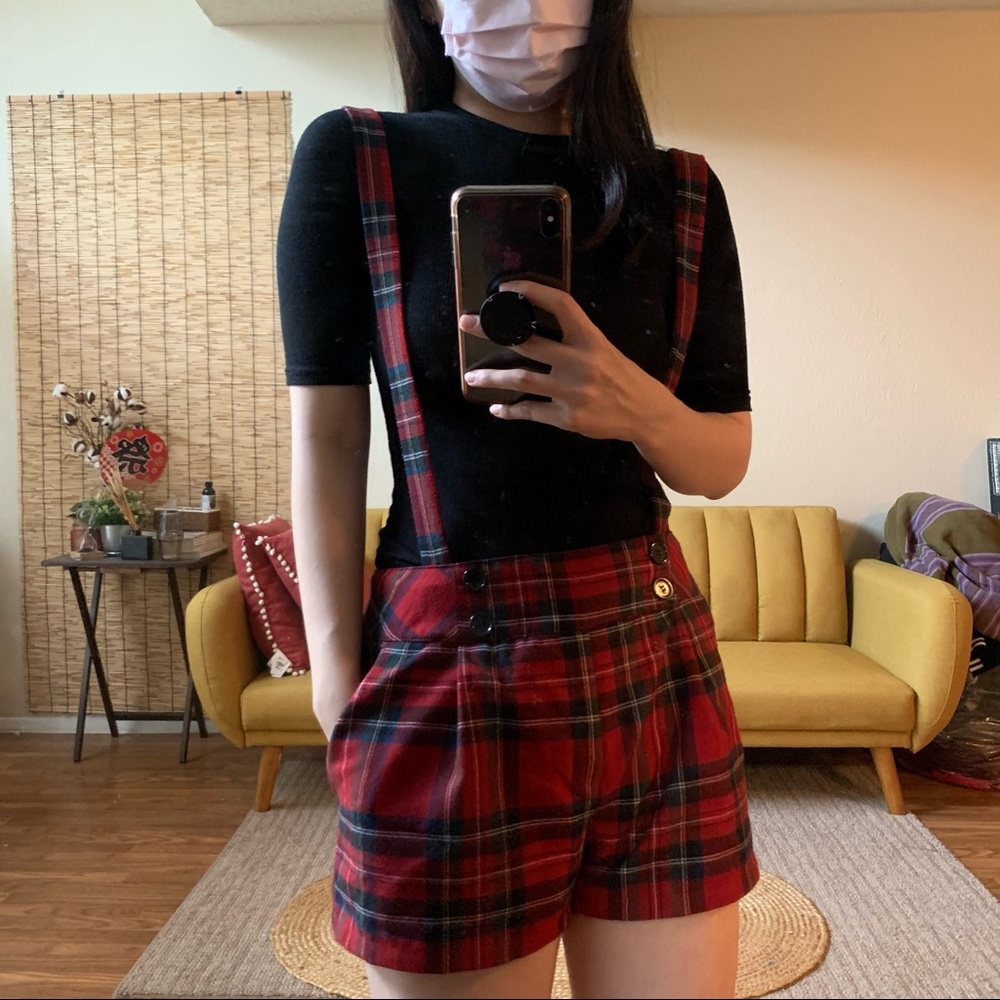 Checked overall short - Picture 2 of 2